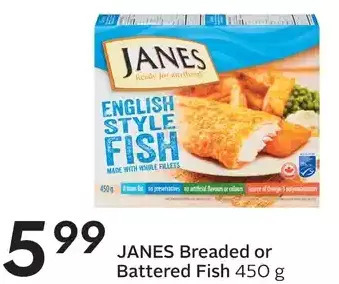Sobeys Janes breaded or battered fish offer