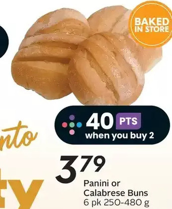 Sobeys Panini or calabrese buns offer