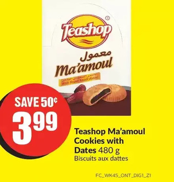 FreshCo Teashop ma'amoul cookies with dates offer