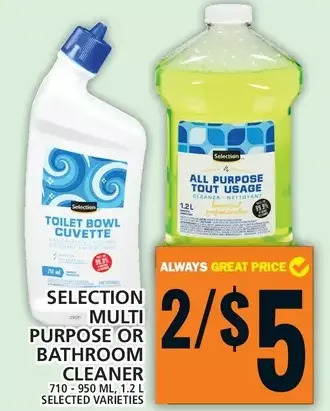 Food Basics Selection multi purpose or bathroom cleaner offer