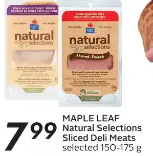 Sobeys Maple leaf natural selections sliced deli meats offer
