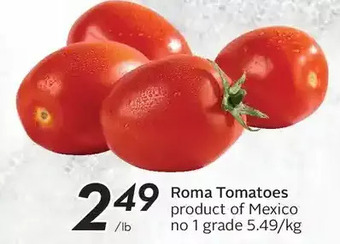 Sobeys Roma tomatoes offer
