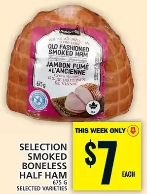 Food Basics Selection smoked boneless half ham offer