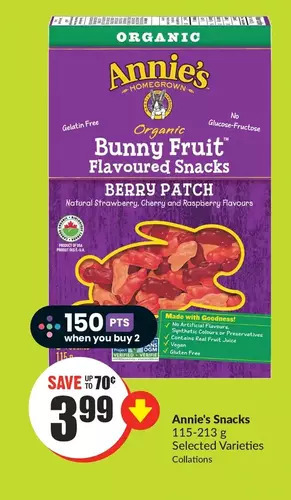 FreshCo Annie's snacks offer