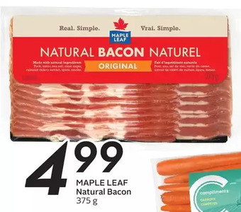 Sobeys Maple leaf natural bacon offer
