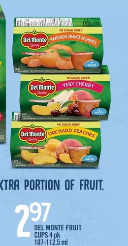 FreshCo Del monte fruit cups offer