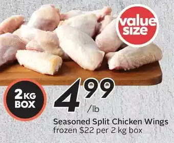 Sobeys Seasoned split chicken wings offer