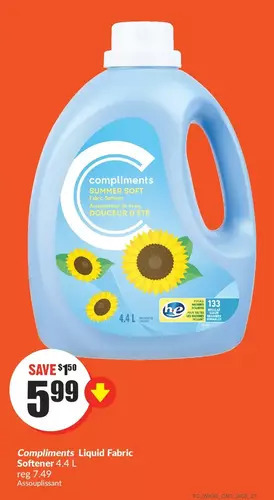 FreshCo Compliments liquid fabric softener offer