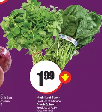 FreshCo Methi leaf bunch | bunch spinach offer