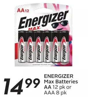 Sobeys Energizer max batteries offer