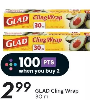 Sobeys Glad cling wrap offer