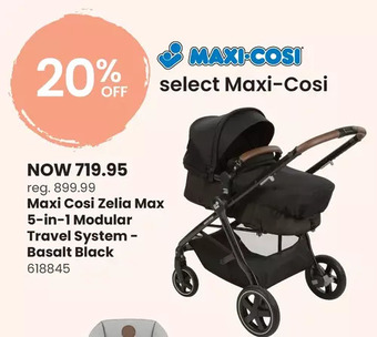 Babies 'R' Us Maxi cosi zelia max 5-in-1 modular travel system - basalt black offer