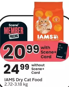 Sobeys Iams dry cat food offer