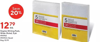 Staples Staples writing pads offer