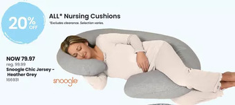 Babies 'R' Us Leachco snoogle chic jersey - heather grey offer
