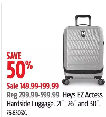 Canadian Tire Heys ez access hardside luggage offer