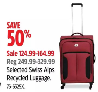 Canadian Tire Swiss alps recycled luggage offer