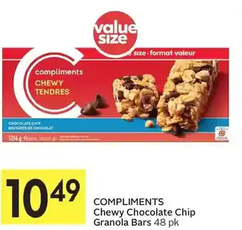 Foodland Compliments chewy chocolate chip granola bars offer