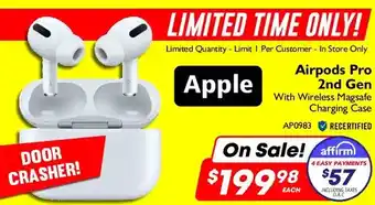 Factory Direct Apple airpods pro 2nd gen with wireless magsafe charging case offer
