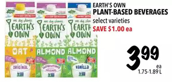 Farm Boy Earth's own plant-based beverages offer