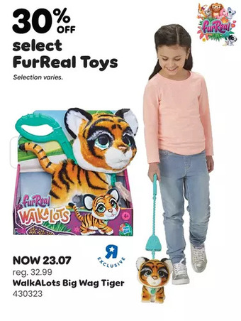 Toys R us Furreal walkalots big wags animatronic plush tiger toy - r exclusive offer