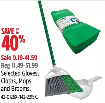 Canadian Tire Gloves, cloths, mops and brooms offer