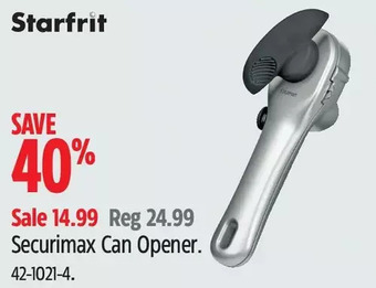 Canadian Tire Starfrit securimax can opener offer