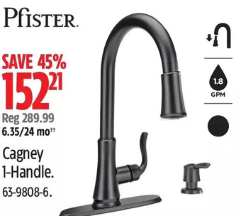 Canadian Tire Pfister cagney 1-handle kitchen faucet offer