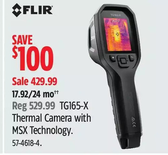 Canadian Tire Flir tg165-x thermal camera with msx technology offer