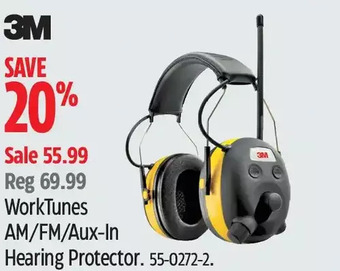 Canadian Tire 3m worktunes am/fm/aux-in hearing protector offer