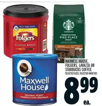 Metro Maxwell house, folgers, lavazza or starbucks coffee offer