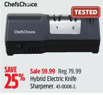 Canadian Tire Chef'schoice hybrid electric knife sharpener offer