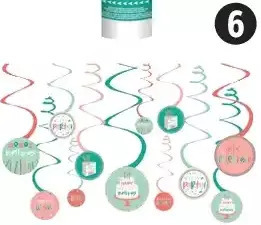 Canadian Tire Happy cake day spiral decorations offer