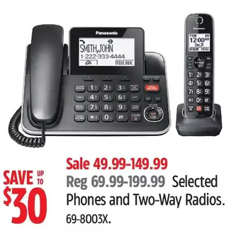 Canadian Tire Phones and two-way radios offer