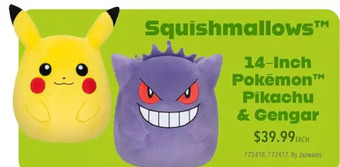GameStop Squishmallow pokémon 14-inch gengar offer