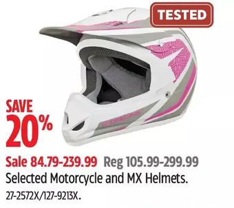 Canadian Tire Motorcycle and mx helmets offer