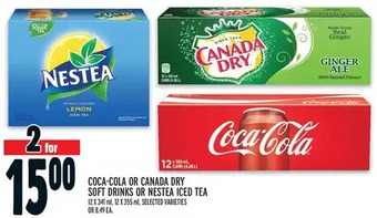 Metro Coca-cola or canada dry soft drinks or nestea iced tea offer
