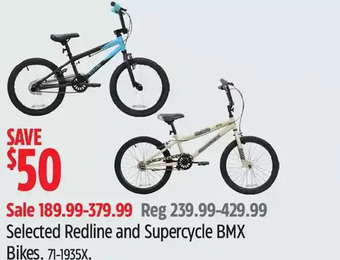 Canadian Tire Redline and supercycle bmx bikes offer