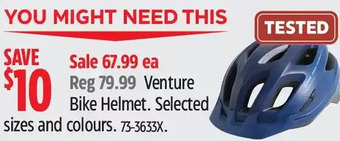 Canadian Tire Venture bike helmet offer