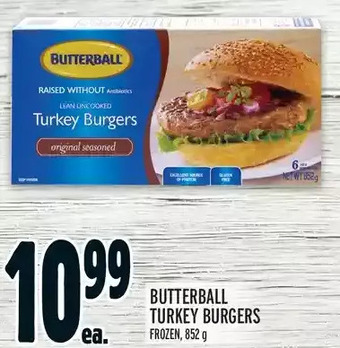 Metro Butterball turkey burgers offer