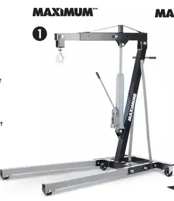 Canadian Tire Maximum 2-ton hydraulic shop crane offer