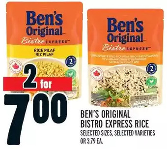 Metro Ben's original bistro express rice offer