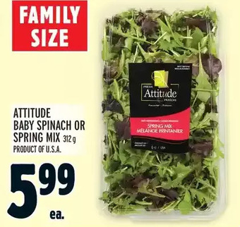 Metro Attitude baby spinach or spring mix offer