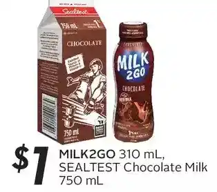 Sobeys Urban Fresh Milk2go, sealtest chocolate milk offer