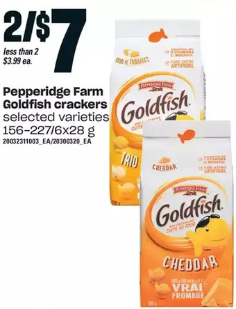 Loblaws Pepperidge farm goldfish crackers offer