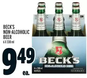 Metro Beck's non-alcoholic beer offer