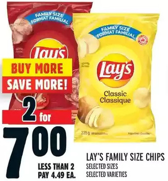 Metro Lay's family size chips offer