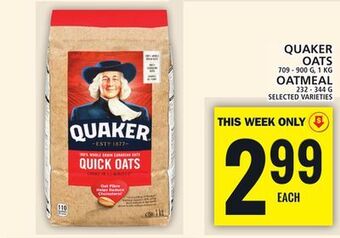 Food Basics Quaker oats or oatmeal offer