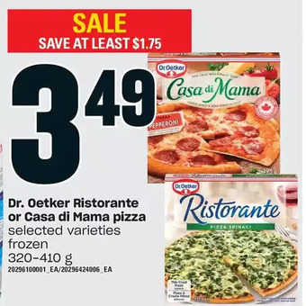 Loblaws Dr. oetker ristorante or casa di mama pizza offer