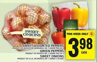 Food Basics Sweet assorted peppers or green peppers or sweet onions offer